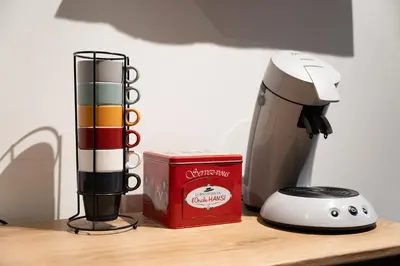 Plateau bouilloire dans l'établissement L'Atypique