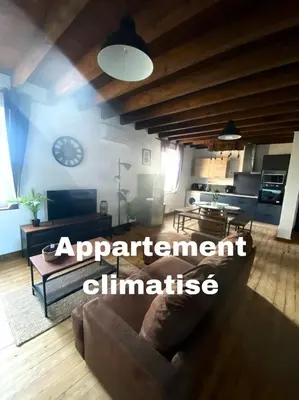 Télévision ou salle de divertissement dans l'établissement Les Pichies, T3 Django, Digoin