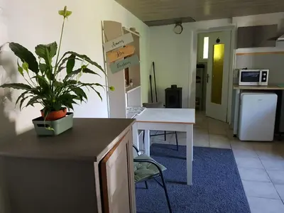 Cuisine ou kitchenette dans l'établissement La Petite Maison du Gardien