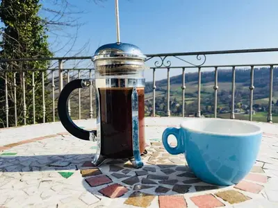 Plateau bouilloire dans l'établissement Le Petit Château