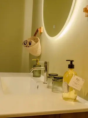 Salle de bains dans l'établissement La Longère de Bourgogne