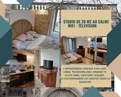 Plan de l'établissement Studio 20m2 - stationnement gratuit - WiFi