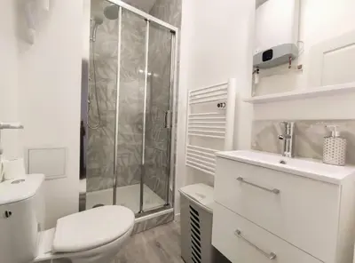 Salle de bains dans l'établissement Superbe appartement sur cour arborée