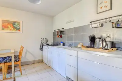 Cuisine ou kitchenette dans l'établissement Le Petit Monge Ultra centre Place Emile Zola