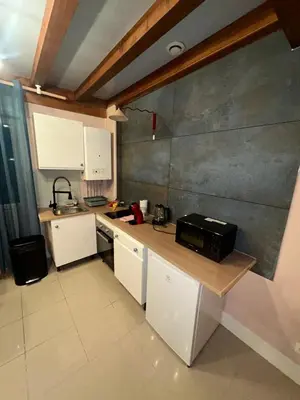Cuisine ou kitchenette dans l'établissement Le 8 Appartement - Le Duplex II - parking gratuit -