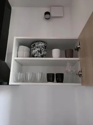 Cuisine ou kitchenette dans l'établissement Agréable studio - WiFi