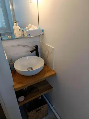 Salle de bains dans l'établissement Agréable studio - WiFi