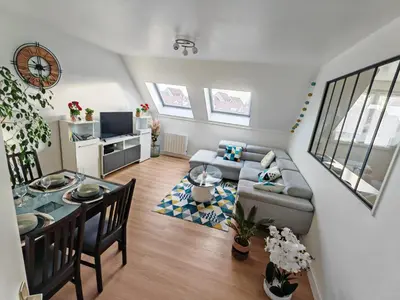Coin salon dans l'établissement Superbe cocon de 44m2