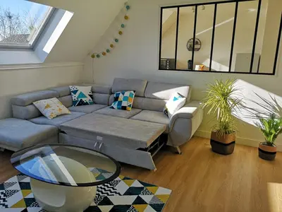 Coin salon dans l'établissement Superbe cocon de 44m2