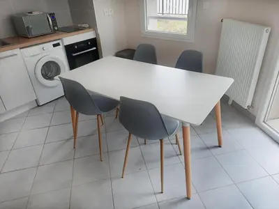 Cuisine ou kitchenette dans l'établissement Le 18 - Apt 2 Personnes, avec terrasse