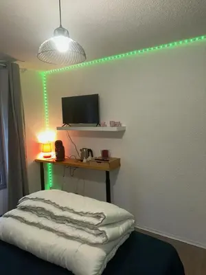 Télévision ou salle de divertissement dans l'établissement Studio fonctionnel App 16 Centre ville Paray