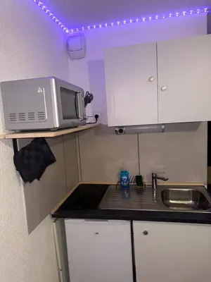 Cuisine ou kitchenette dans l'établissement Studio fonctionnel App 16 Centre ville Paray