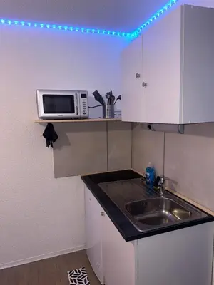 Cuisine ou kitchenette dans l'établissement Studio fonctionnel App 16 Centre ville Paray