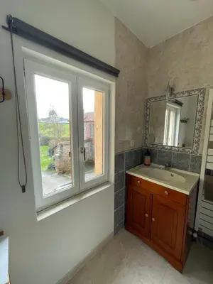 Salle de bains dans l'établissement Gîte de l 'Angeline