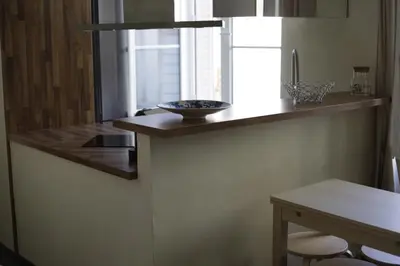 Cuisine ou kitchenette dans l'établissement La parenthèse