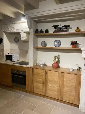 Cuisine ou kitchenette dans l'établissement Maison authentique