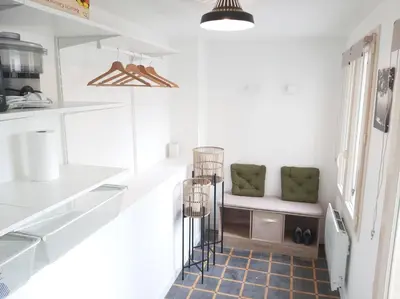 Cuisine ou kitchenette dans l'établissement Maison Indépendante