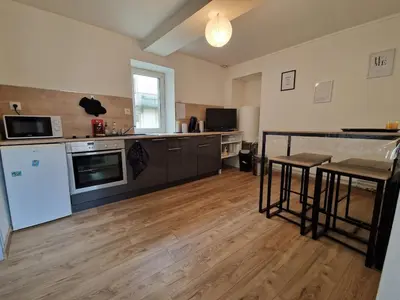 Cuisine ou kitchenette dans l'établissement Appartement atypique au cœur de Gray