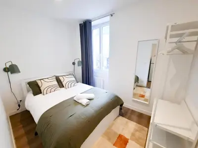 Un ou plusieurs lits dans un hébergement de l'établissement Le Foch - Apt 4 Personnes, 1 ch, Proche Gare
