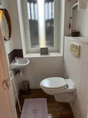 Salle de bains dans l'établissement Gîte Les Lilas