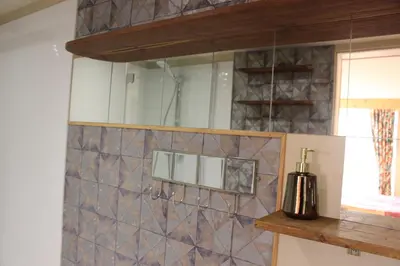 Cuisine ou kitchenette dans l'établissement Chambre Jazzy - Gîte les Zazous