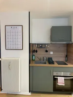 Cuisine ou kitchenette dans l'établissement Le Pinot - Centre-ville - Gare à 5 mn