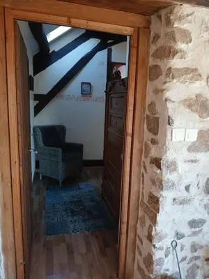 Coin salon dans l'établissement Gite de hermitage