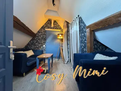 Coin salon dans l'établissement Cosy Mimi a Charming home