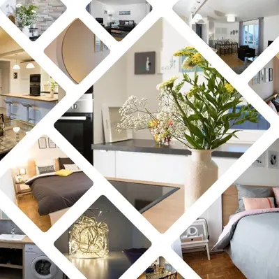 Coin salon dans l'établissement 2 Appartements 