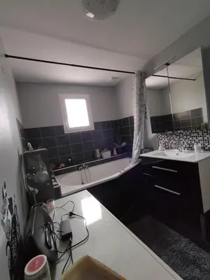 Cuisine ou kitchenette dans l'établissement La Maison au bord de Saône