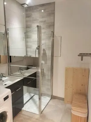 Salle de bains dans l'établissement La petite favière