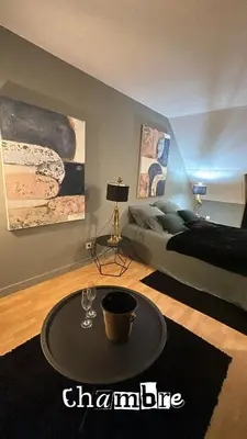 Coin salon dans l'établissement Le kozy