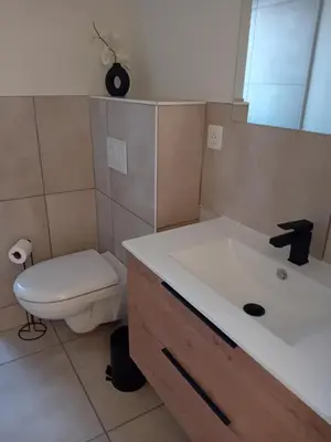 Salle de bains dans l'établissement Au Havre de paix