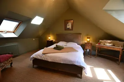 Un ou plusieurs lits dans un hébergement de l'établissement Le toit du Morvan - Nature & SPA
