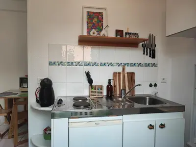 Cuisine ou kitchenette dans l'établissement La casa verde