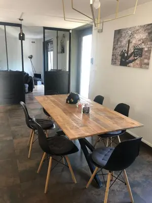 Coin salon dans l'établissement Charmante maison au cœur des vignes