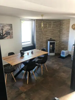 Coin salon dans l'établissement Charmante maison au cœur des vignes