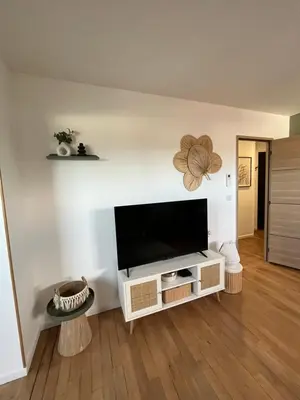Télévision ou salle de divertissement dans l'établissement Appartement type T2 Il Giardino Sospeso