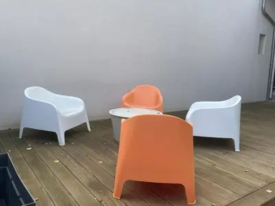 Coin salon dans l'établissement Appartement calme et chaleureux