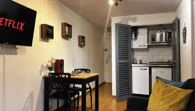 Cuisine ou kitchenette dans l'établissement L'authentique Central - Gare