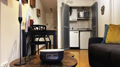 Cuisine ou kitchenette dans l'établissement L'authentique Central - Gare