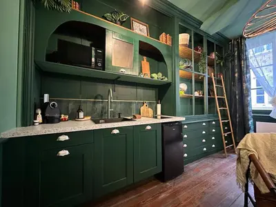 Cuisine ou kitchenette dans l'établissement LE JUNGLE-ROOM, Sauna, Hyper-centre
