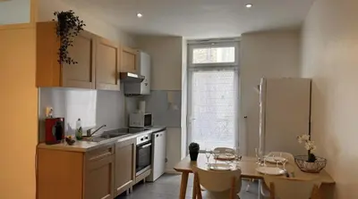 Cuisine ou kitchenette dans l'établissement Le St Antoine Central - Gare