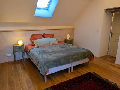 Un ou plusieurs lits dans un hébergement de l'établissement Gîte Les Marions