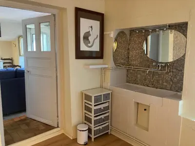 Salle de bains dans l'établissement LA SOUVELAINE maison de charme dans le Brionnais-Charolais