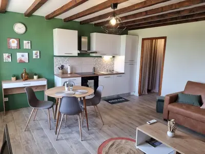 Cuisine ou kitchenette dans l'établissement Au Marlézay country house 4 personnes