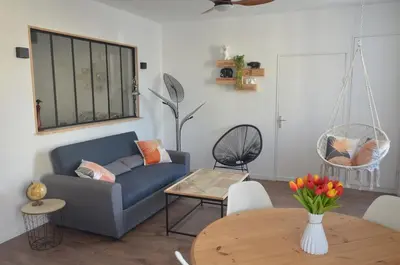 Coin salon dans l'établissement Appartement Indépendant Chagny