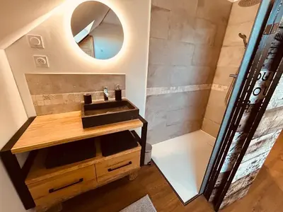 Salle de bains dans l'établissement Au clos des sens