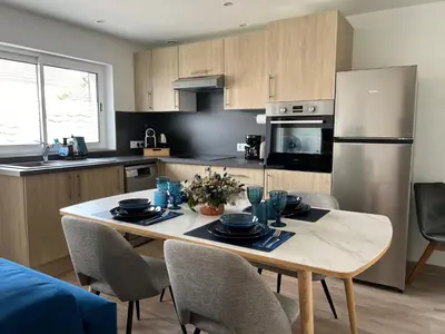 Cuisine ou kitchenette dans l'établissement Au Numéro 7