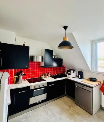 Cuisine ou kitchenette dans l'établissement Le Molay